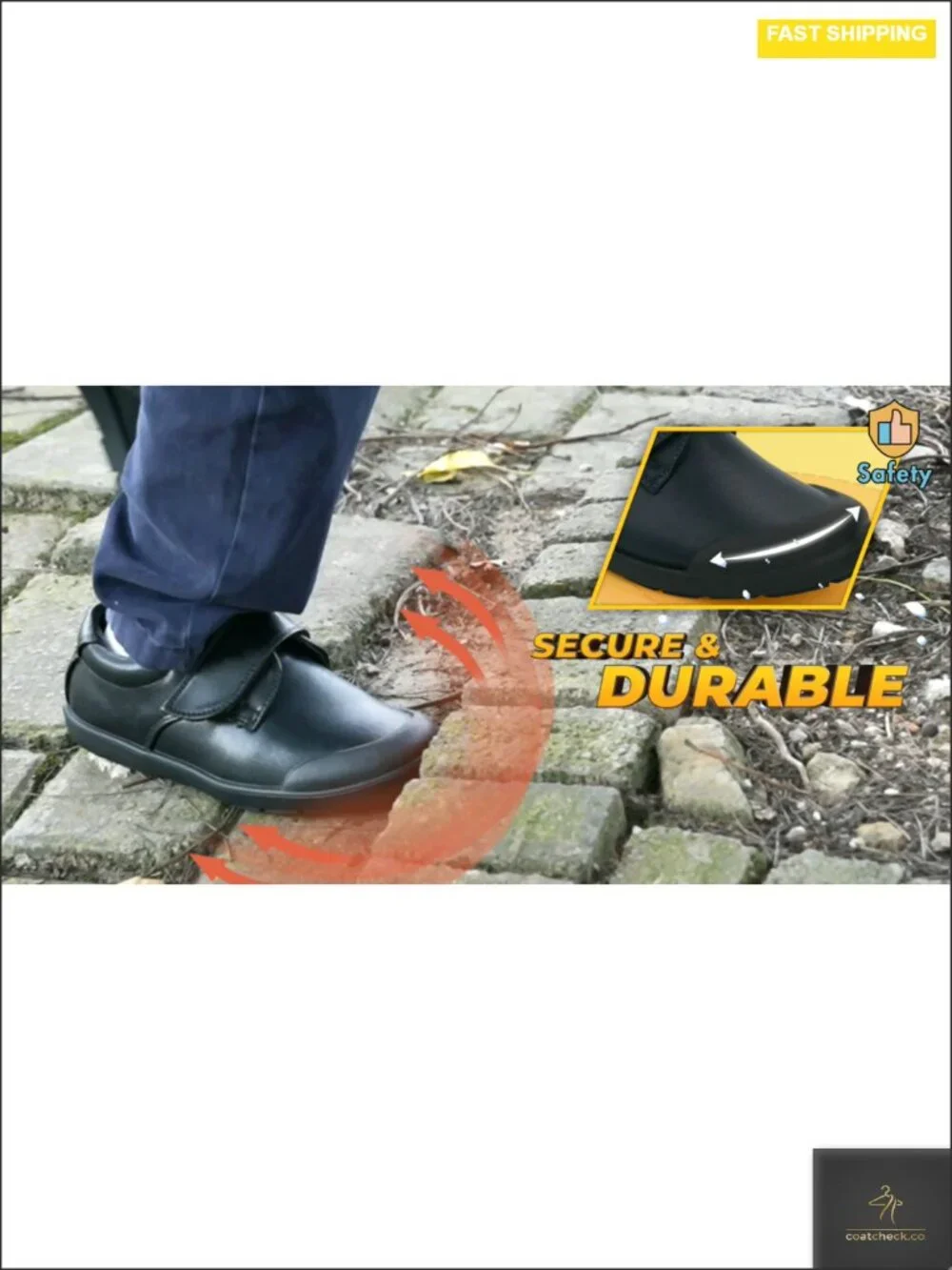 Boys' Strap School Uniform Shoes Durable Casual Dress Sneaker
